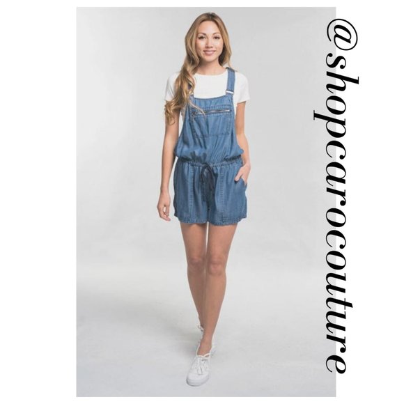 LAST!! Lovestitch Overall Shorts/Romper, NWT - size medium - Picture 2 of 5